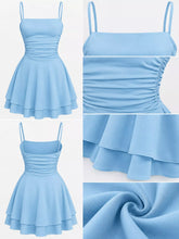 Ruched Spaghetti Strap Layered Mini Dress - Sun Imperial product photo 35