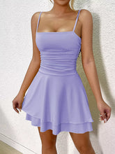 Ruched Spaghetti Strap Layered Mini Dress - Sun Imperial product photo 53