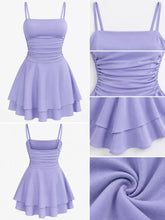 Ruched Spaghetti Strap Layered Mini Dress - Sun Imperial product photo 59