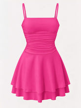 Ruched Spaghetti Strap Layered Mini Dress - Sun Imperial product photo 66