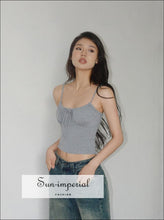 Ruched Tie-Front Cami Crop Top - Sun Imperial product photo 4