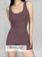 Scoop-Neck Bodycon Romper - Sun Imperial product photo 1