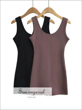 Scoop-Neck Bodycon Romper - Sun Imperial product photo 3