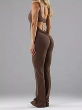 Seamless Scoop Neck Active Jumpsuit with Flared Leg Design - Sun Imperial product photo 12