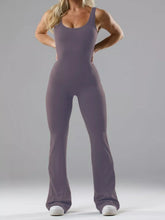 Seamless Scoop Neck Active Jumpsuit with Flared Leg Design - Sun Imperial product photo 17