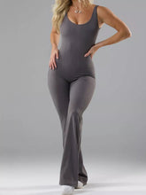 Seamless Scoop Neck Active Jumpsuit with Flared Leg Design - Sun Imperial product photo 4