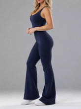 Seamless Scoop Neck Active Jumpsuit with Flared Leg Design - Sun Imperial product photo 8