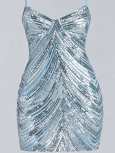 Sequin embellished bodycon mini dress