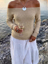 Sequin Off-Shoulder Knit Sweater - Sun Imperial product photo 5
