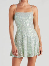Sequin Square Neck Mini Dress - Sun Imperial product photo 1