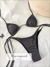 Sequin Wire-Free Triangle Bikini Set - Sun Imperial product photo 1