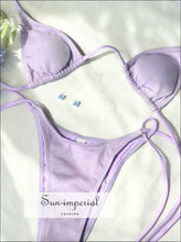 Sequin Wire-Free Triangle Bikini Set - Sun Imperial product photo 4