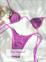 Sequin Wire-Free Triangle Bikini Set - Sun Imperial product photo 6