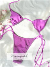 Sequin Wire-Free Triangle Bikini Set - Sun Imperial product photo 7