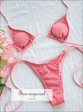 Sequin Wire-Free Triangle Bikini Set - Sun Imperial product photo 8