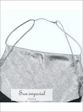 Silver Sequin Backless Satin Cami Maxi Dress - Sun Imperial product photo 5