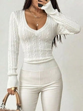Slim-Fit Cable-Knit Stretch Top - Sun Imperial product photo 4