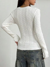 Slim-Fit Cable-Knit Stretch Top - Sun Imperial product photo 5