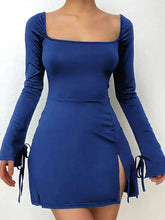 Slit Flare Sleeve Mini Dress - Sun Imperial product photo 6