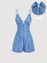 Spaghetti Strap Denim Romper - Sun Imperial product photo 1