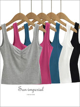 Square-Neck Ruched Tank Top - Sun Imperial product photo 1