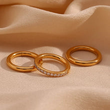Stainless Steel Zircon Ring 3 Piece Set - Sun Imperial product photo 5