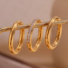 Stainless Steel Zircon Ring 3 Piece Set - Sun Imperial product photo 9