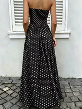 Strapless Polka Dot Ruched Maxi Dress - Sun Imperial product photo 11