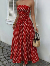 Strapless Polka Dot Ruched Maxi Dress - Sun Imperial product photo 14