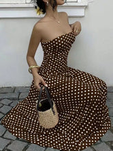 Strapless Polka Dot Ruched Maxi Dress - Sun Imperial product photo 24