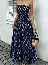 Strapless Polka Dot Ruched Maxi Dress - Sun Imperial product photo 28