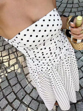 Strapless Polka Dot Ruched Maxi Dress - Sun Imperial product photo 2