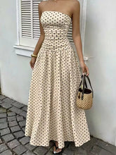 Strapless Polka Dot Ruched Maxi Dress - Sun Imperial product photo 36