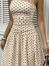 Strapless Polka Dot Ruched Maxi Dress - Sun Imperial product photo 38