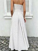 Strapless Polka Dot Ruched Maxi Dress - Sun Imperial product photo 5