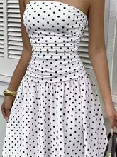 Strapless Polka Dot Ruched Maxi Dress - Sun Imperial product photo 6