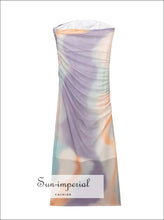 Strapless Tie-Dye Mesh Midi Dress - Sun Imperial product photo 2