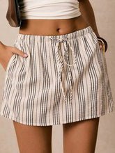 Striped Drawstring Mini Skort - Sun Imperial product photo 1