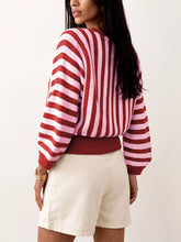 Striped Ribbed Crew-Neck Knit Sweater - Sun Imperial product photo 4
