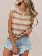Striped Round-Neck Knit Top - Sun Imperial product photo 7