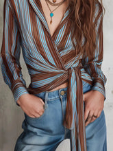 Striped Wrap Shirt with Tie-Front - Sun Imperial product photo 2