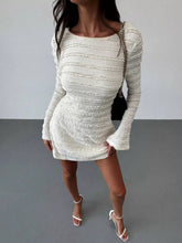 Textured Flare Sleeve Bodycon Mini Dress - Sun Imperial product photo 4
