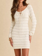 Textured Tie-Front Bodycon Mini Dress - Sun Imperial product image 4