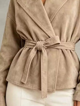 Tie-Waist Lapel Collar Jacket - Sun Imperial product photo 2