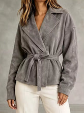 Tie-Waist Lapel Collar Jacket - Sun Imperial product photo 5