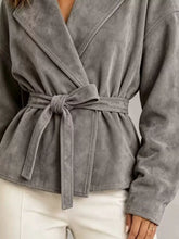 Tie-Waist Lapel Collar Jacket - Sun Imperial product photo 6