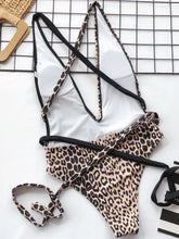 Tied Leopard Plunge One-Piece Swimwear - Sun Imperial product photo 15