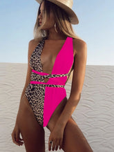 Tied Leopard Plunge One-Piece Swimwear - Sun Imperial product photo 6