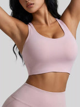 Twisted Back Halter Neck Active Bra - Sun Imperial product photo 3