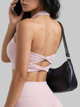 Twisted Back Halter Neck Active Bra - Sun Imperial product photo 4